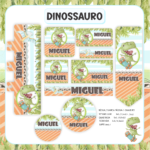 Arquivo Etiqueta Escolar DINOSSAUROS
