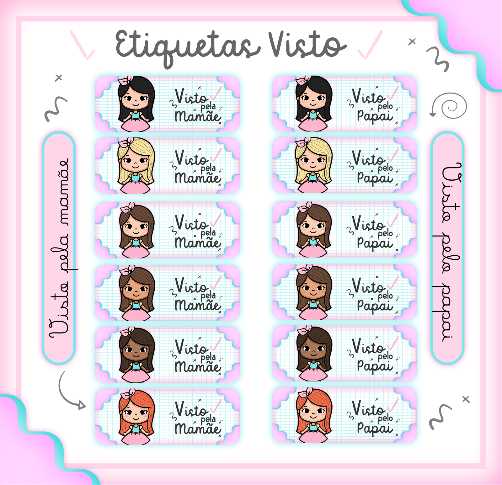 29 - Aluninhas Arquivo Etiqueta Escolar Aluninhas - Imagem 1