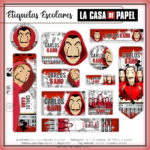 Arquivo Etiqueta Escolar La Casa de Papel