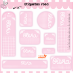 Arquivo Etiqueta Escolar ROSA NEUTRO