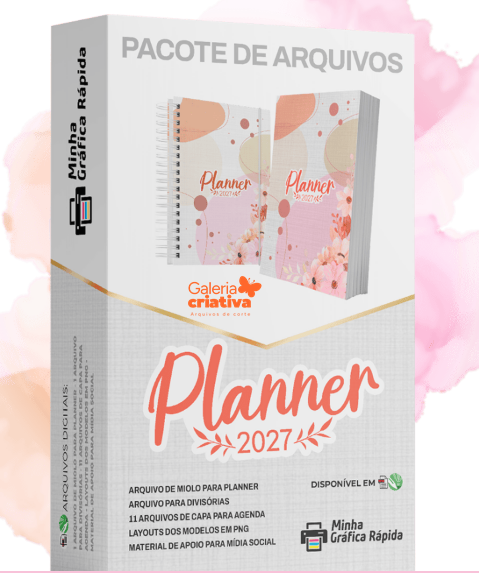 3 - ARQUIVOS PLANNER 2027 Arquivo Encadernação Planner 2027 - Imagem 1