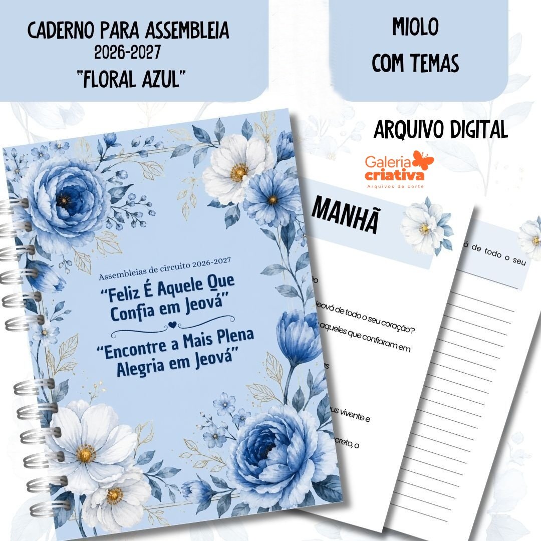 3 - Miolo Neutro Assembléia de Circuito 2026-2027 - Floral Azul Com Temas Arquivo Miolo Assembléia 2026/2027 - Imagem 1