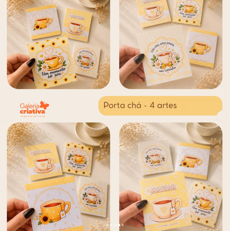 3 - Porta Chá - Setembro Amarelo Arquivo Setembro Amarelo Porta Sachê de Chá - Imagem 1