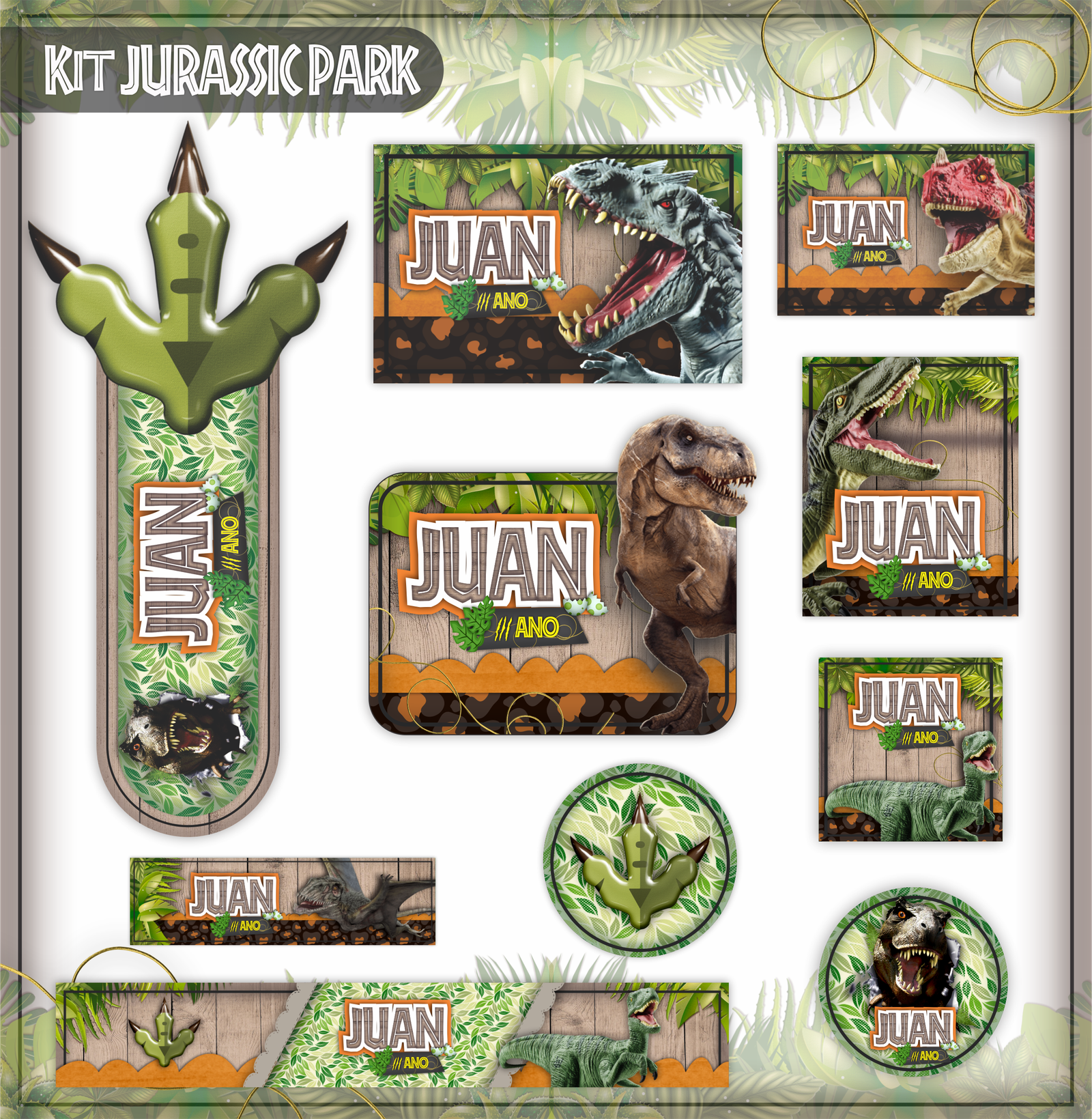 30 - JURASSICK PARK Arquivo Etiqueta Escolar JURASSICK PARK - Imagem 1