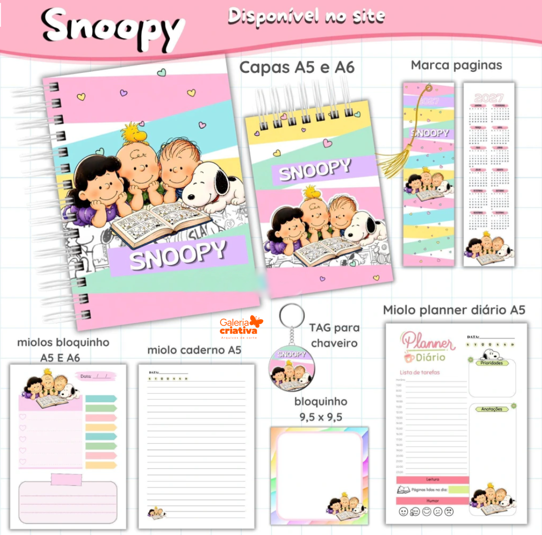 30 - SNOOPY Arquivo Combo Encadernação Snoopy - Imagem 1