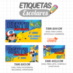 Arquivo Etiqueta Escolar POKÉMON