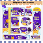 Arquivo Etiqueta Escolar ASTRONAUTA