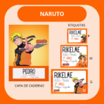 Arquivo Etiqueta Escolar NARUTO