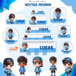 Arquivo Etiqueta Escolar NEUTRO MENINO