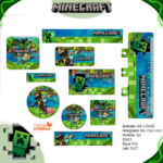 Arquivo Etiqueta Escolar MINECRAFT