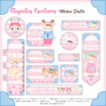 Arquivo Etiqueta Escolar Metoo Dolls
