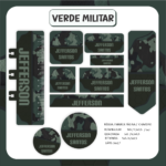 Arquivo Etiqueta Escolar VERDE MILITAR