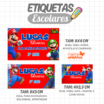 Arquivo Etiqueta Escolar SUPER MÁRIO