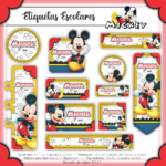 Arquivo Etiqueta Escolar Mickey