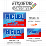 Arquivo Etiqueta Escolar BÁSICO AZUL E VERMELHO