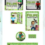 Arquivo Etiqueta Escolar Minecraft
