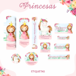 Arquivo Etiqueta Escolar PRINCESAS