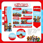 Arquivo Etiqueta Escolar ROBLOX MENINO