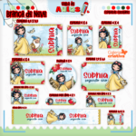 Arquivo Etiqueta Escolar BRANCA DE NEVE