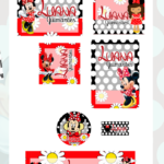 Arquivo Etiqueta Escolar Minnie Vermelha