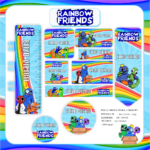 Arquivo Etiqueta Escolar RAINBOW FRIENDS