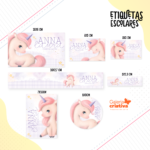 Arquivo Etiqueta Escolar UNICÓRNIO