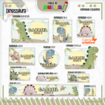 Arquivo Etiqueta Escolar DINOSSAURO