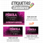 Arquivo Etiqueta Escolar BÁSICO PRETO E ROSA