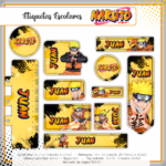 Arquivo Etiqueta Escolar Naruto