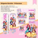 Arquivo Etiqueta Escolar  Princesas
