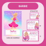 Arquivo Etiqueta Escolar BARBIE