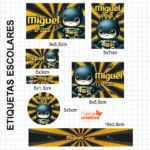 Arquivo Etiqueta Escolar BATMAN CUTE