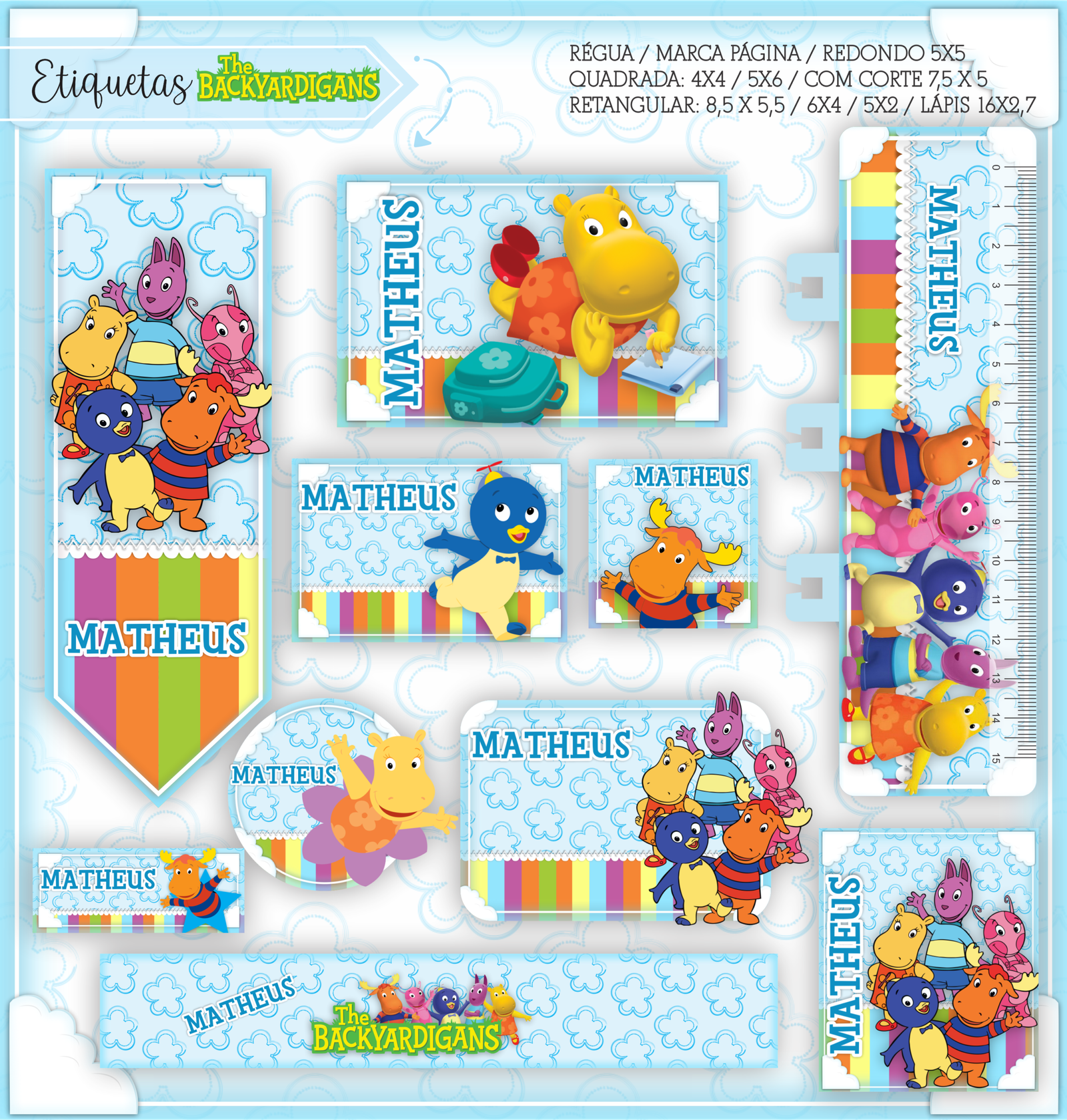 4 - Backardigans Arquivo Etiqueta Escolar Backardigans - Imagem 1