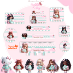 Arquivo Etiqueta Escolar HELLO KITTY
