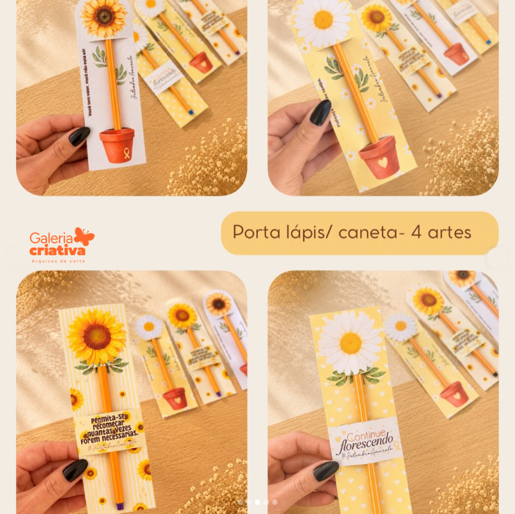 4 - Porta Lápis_Caneta - Setembro Amarelo Arquivo Setembro Amarelo Card Caneta ou Lápis - Imagem 1