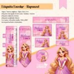 Arquivo Etiqueta Escolar Rapunzel