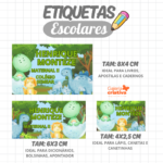 Arquivo Etiqueta Escolar DINO CUTE