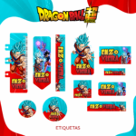 Arquivo Etiqueta Escolar DRAGON BALL