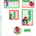 Arquivo Etiqueta Escolar PJ Mask