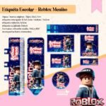 Arquivo Etiqueta Escolar  Roblox Menino