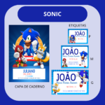 Arquivo Etiqueta Escolar SONIC