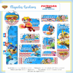 Arquivo Etiqueta Escolar Patrulha Canina Super Filhotes