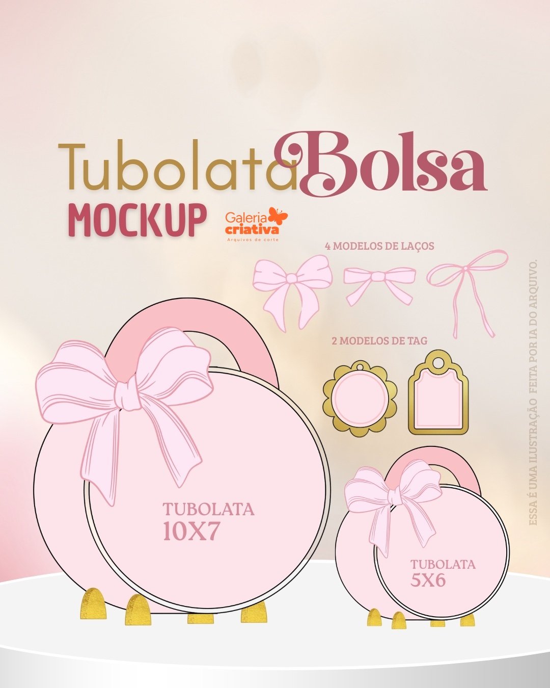 46 - Mockup Tubolata Bolsa Arquivo Para Mockup Bolsa Tubolata - Imagem 1
