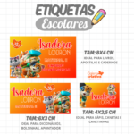 Arquivo Etiqueta Escolar GATOS MENINA