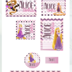 Arquivo Etiqueta Escolar Rapunzel Enrolados