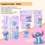 Arquivo Etiqueta Escolar  Stitch