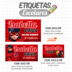 Arquivo Etiqueta Escolar  LADY BUG