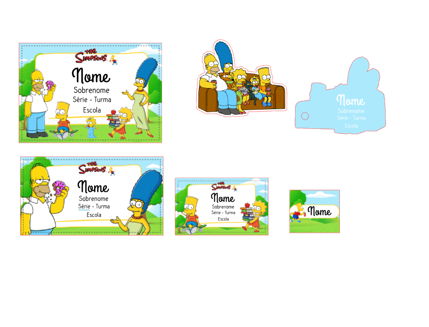 48 - The Simpsons Arquivo Etiqueta Escolar The Simpsons - Imagem 1