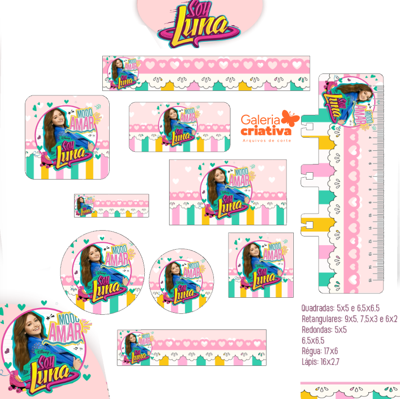 49) SOY LUNA Arquivo Etiqueta Escolar SOY LUNA - Imagem 1