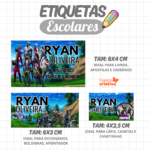 Arquivo Etiqueta Escolar FORTNITE